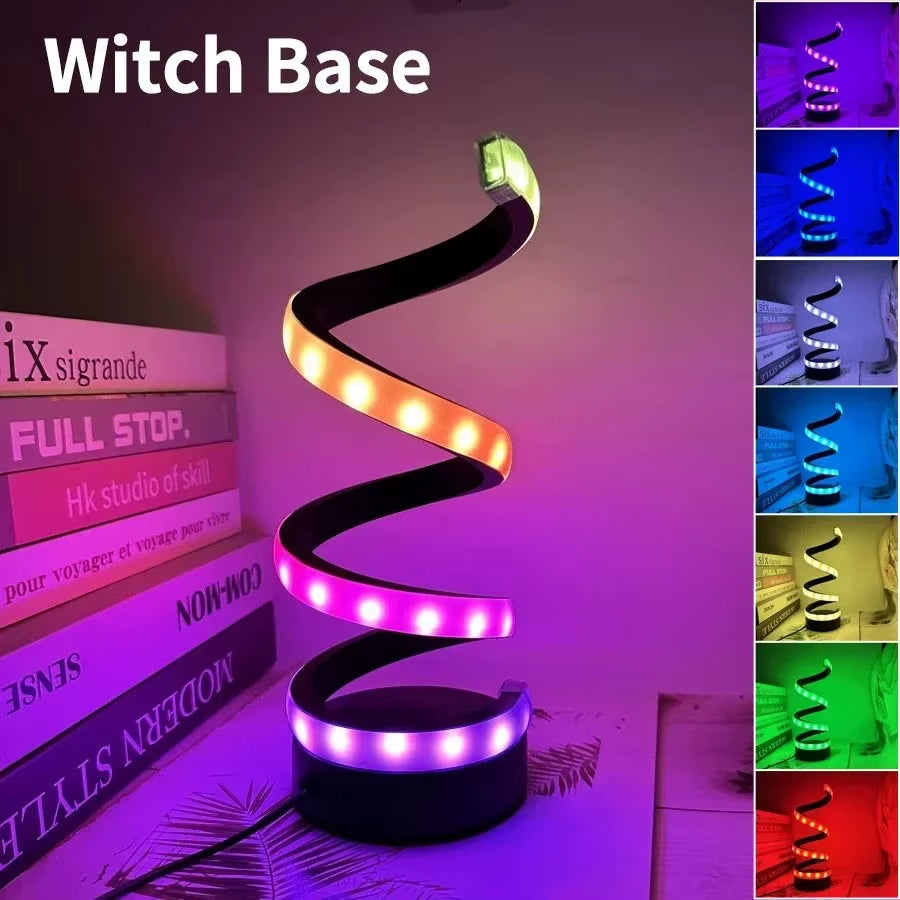 Creative Spiral LED Night Light 3 Colors 