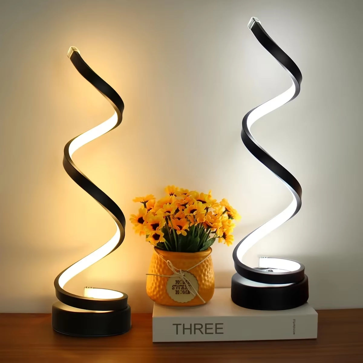 Creative Spiral LED Night Light 3 Colors 