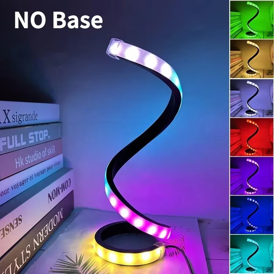 Creative Spiral LED Night Light 3 Colors 