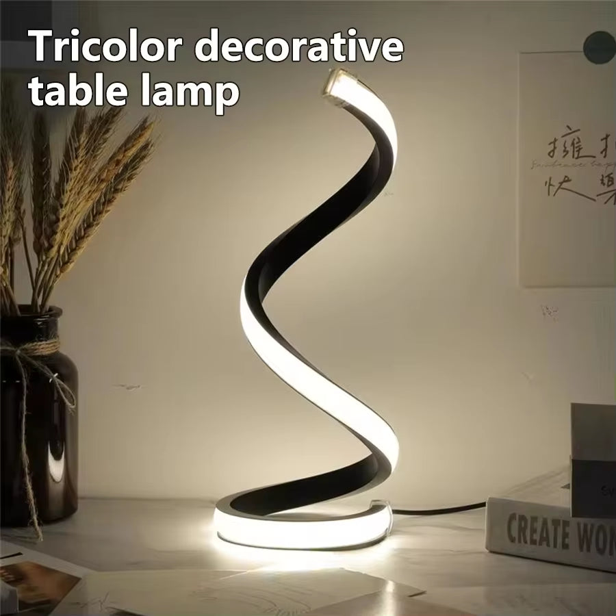 Creative Spiral LED Night Light 3 Colors 